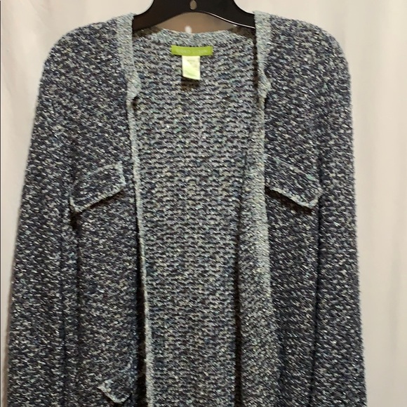 Sigrid Olsen Sweaters - SIGRID OLSEN tweed cardigan SZ M/P gray
